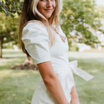 White Denim Romper