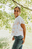 Ivory & Brown Tie Dye Top