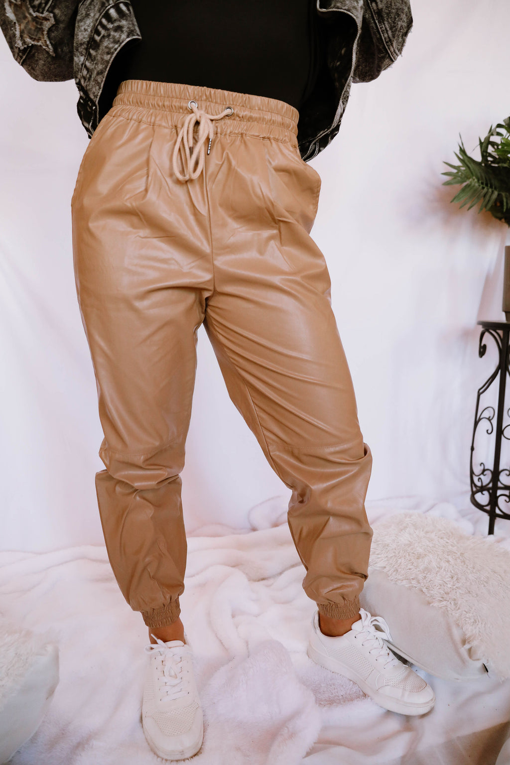 Jog My Memory Leather Joggers