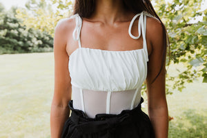 White Corset Bodysuit