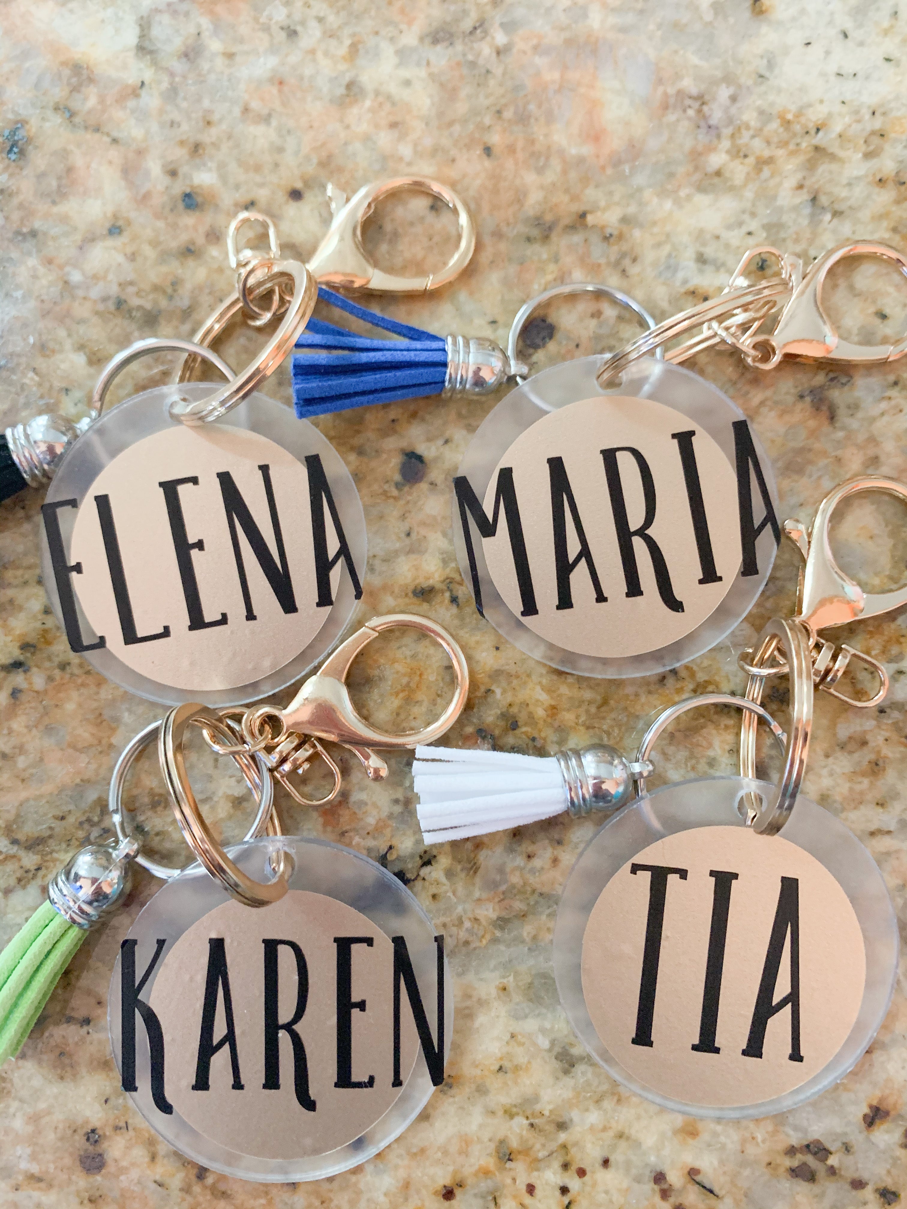 Personalized Tassel Keychain