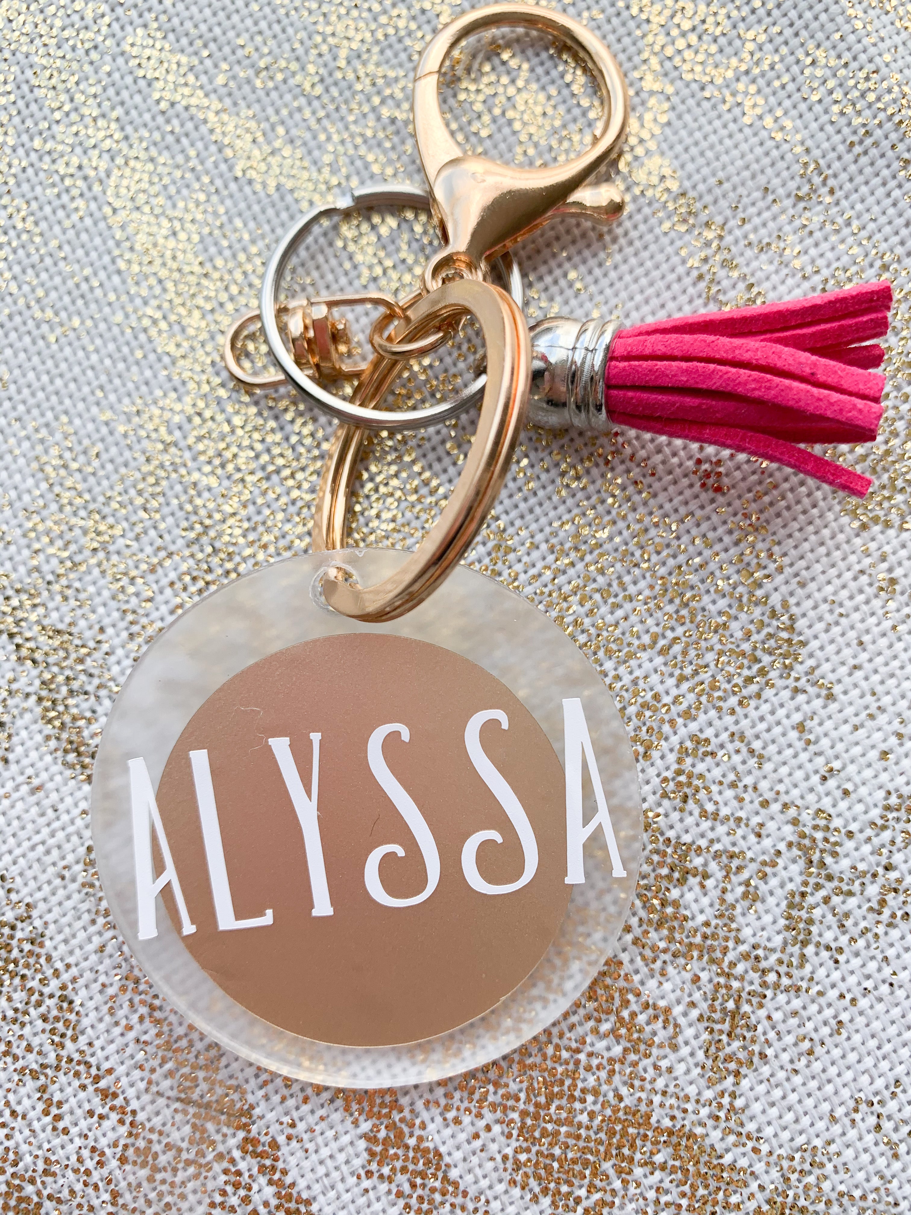 Personalized Tassel Keychain