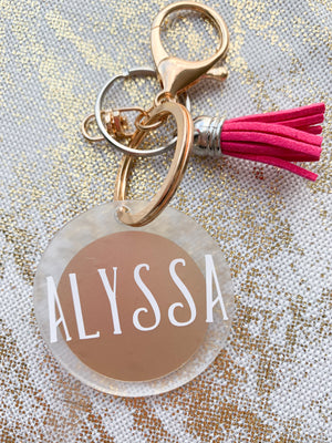 Personalized Tassel Keychain