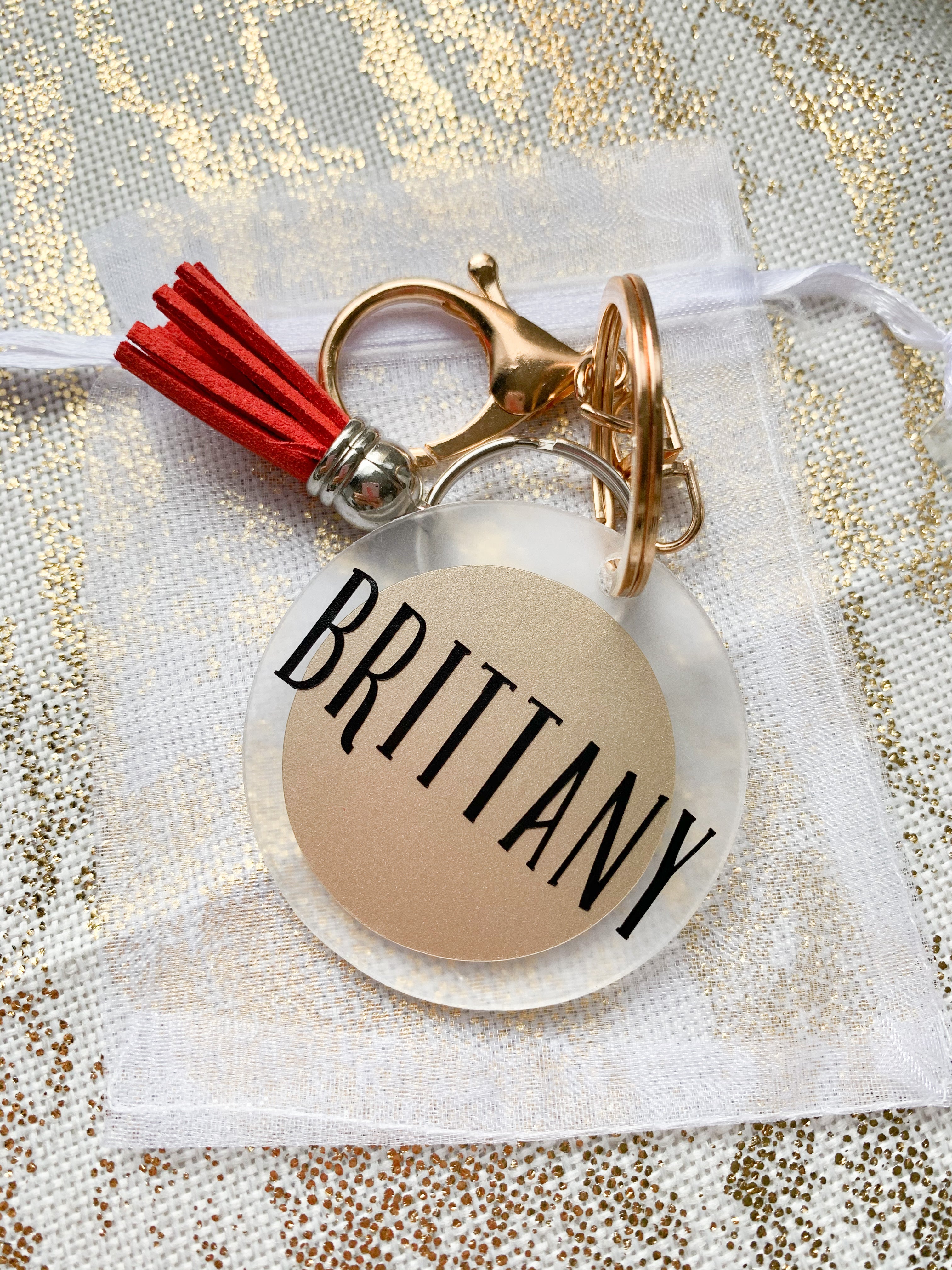 Personalized Tassel Keychain